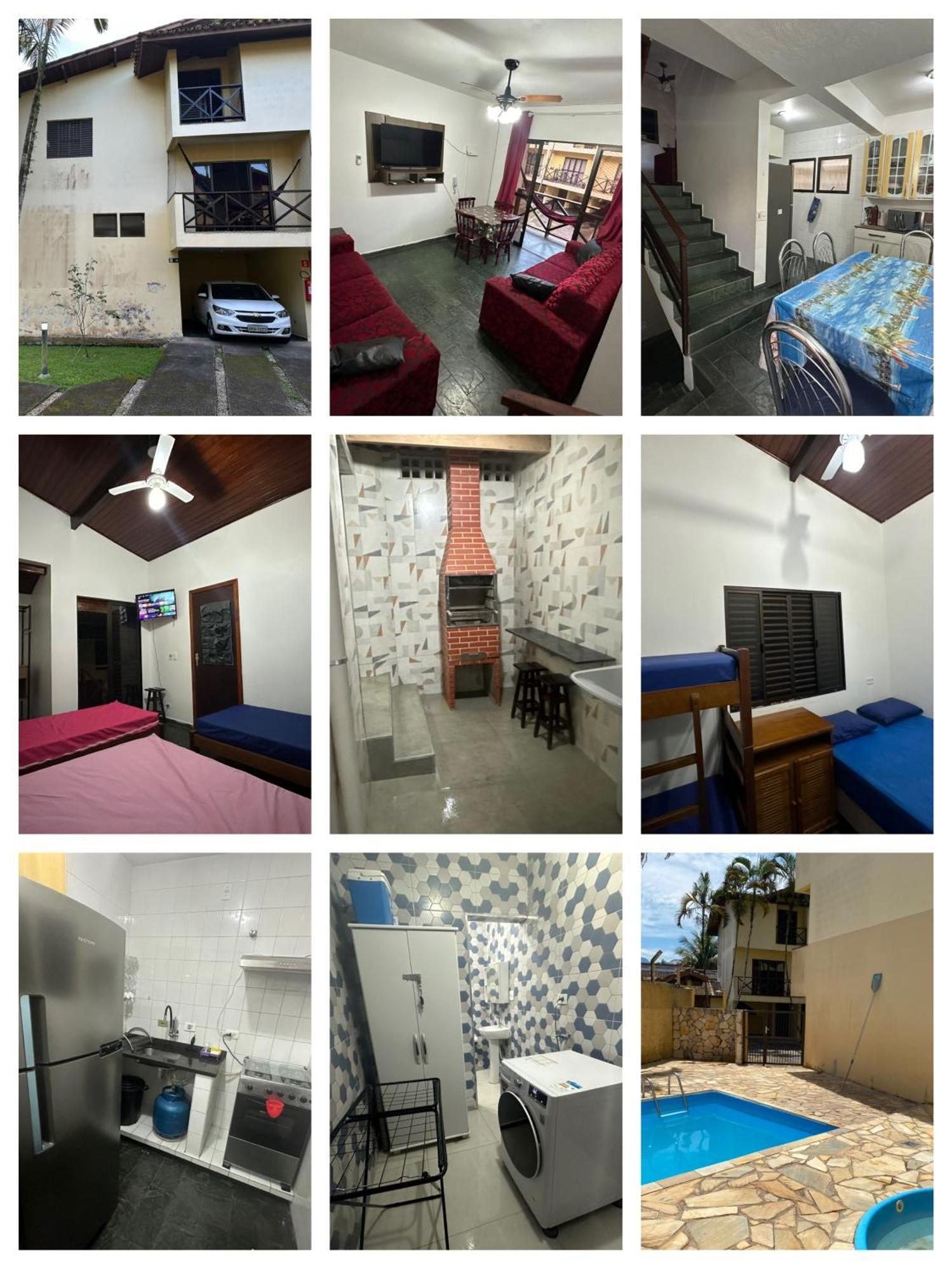 Triplex Piscina Churrasqueira Lava E Seca Wi-Fi E 2 Tvs Em Condominio Com 90M2 No Centro De อูบาตูบา ภายนอก รูปภาพ